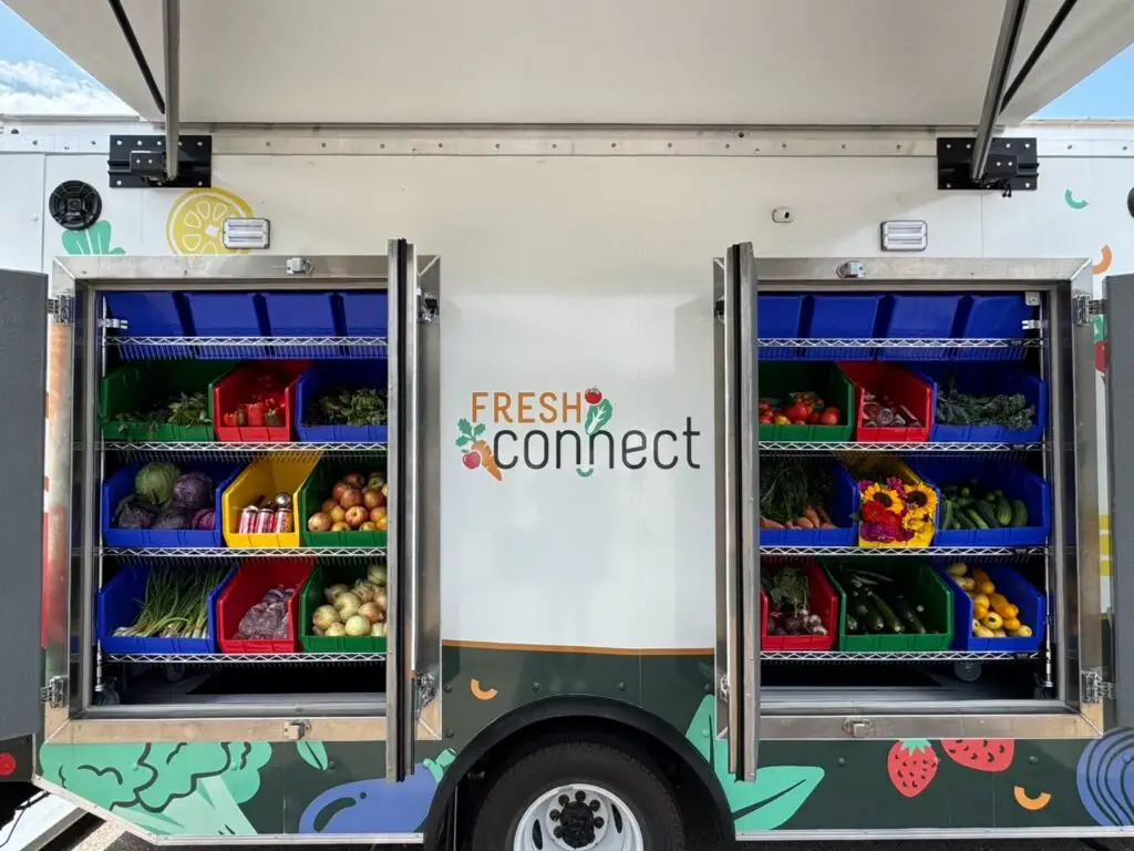 fresh connect mobile food pantry truck